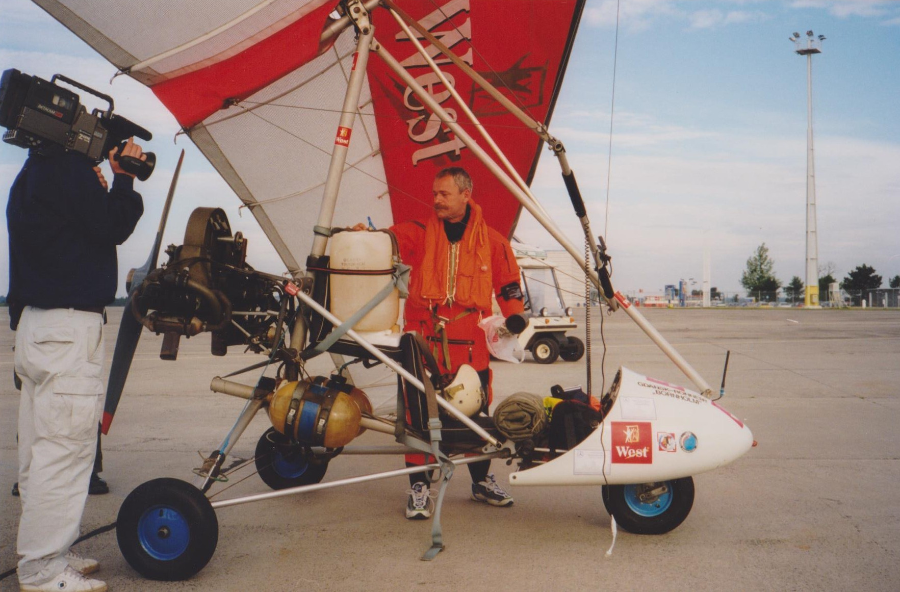 2 - Ryszard Groth przed startem z lotniska Gdańsk-Rębiechowo