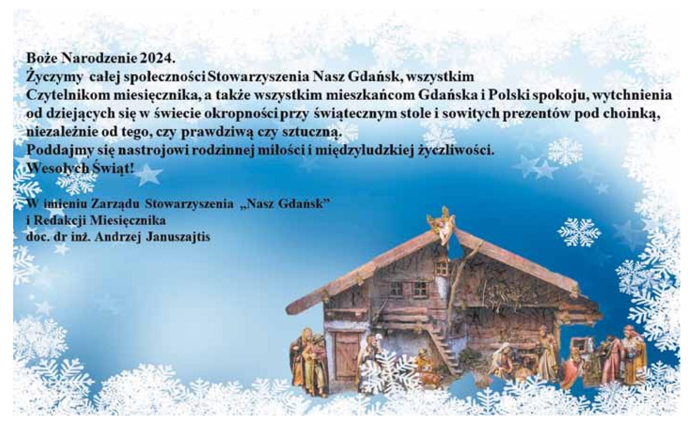 Życzenia swiąteczne od Zarzadu SNG