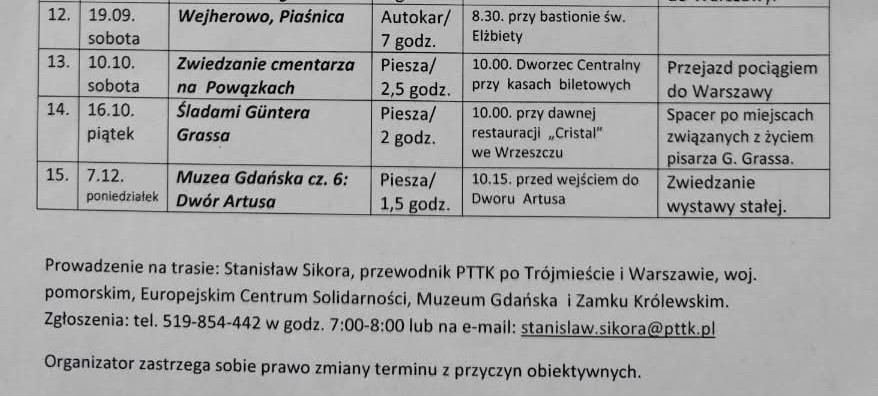 wycieczki SNG X-XII 2026